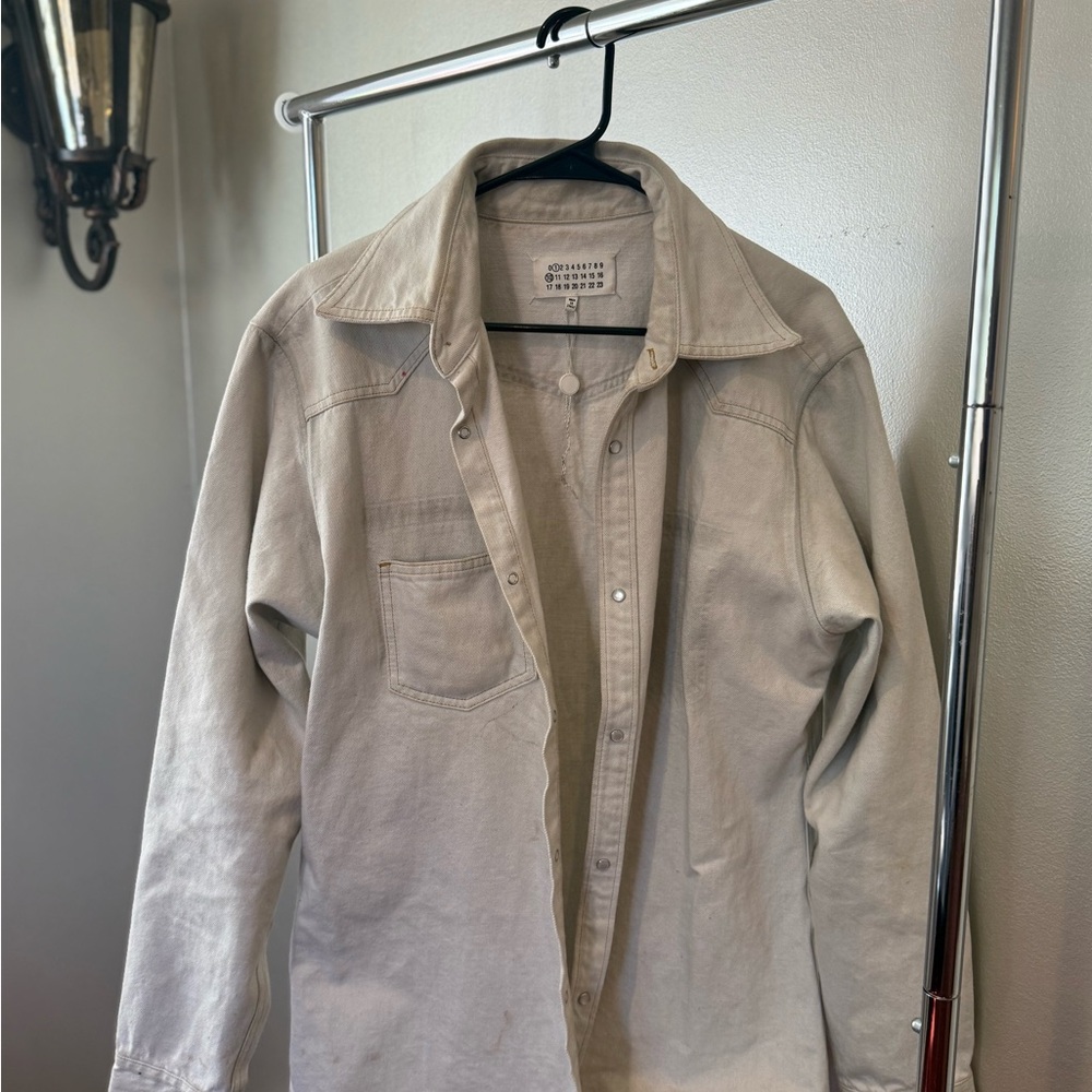 Maison Margiela Beige Cotton Shirt Jacket